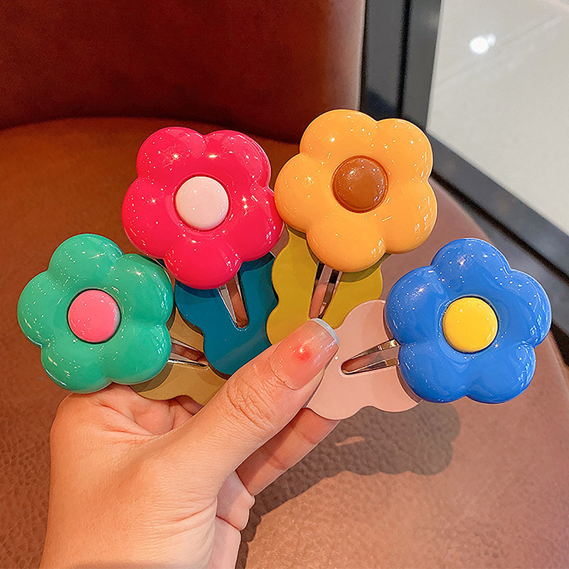 Lányok frufru klip koreai változata a baba haj kiegészítők fejdísz lányok haj kártya nem árt a haj virág haj klip