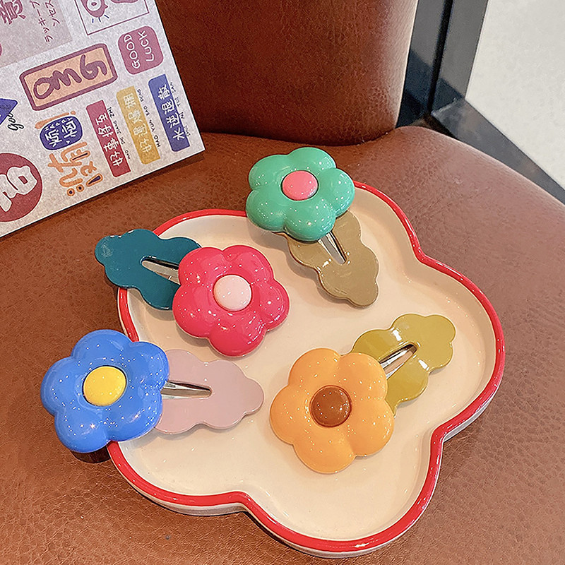 Lányok frufru klip koreai változata a baba haj kiegészítők fejdísz lányok haj kártya nem árt a haj virág haj klip