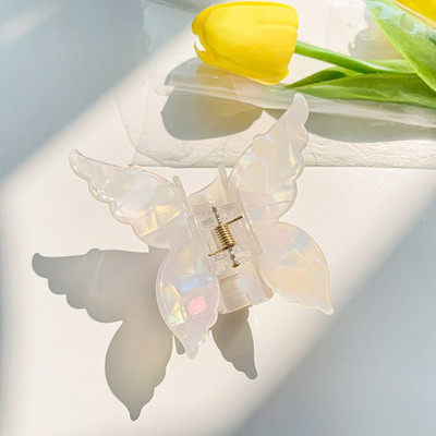 1 tk Butterfly Hair Claw Sweet Fairy Geomeetriline juukseklamber Gradient juuksenõelaga küünised Peakatted Juukseaksessuaarid Banaaniklambrid