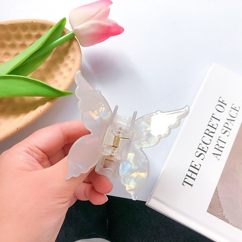 1PC leptir kandže za kosu slatka vila geometrijska kopča za kosu gradijent ukosnice kandže Pokrivala za kosu Dodaci za kosu banana kopča ukosnice