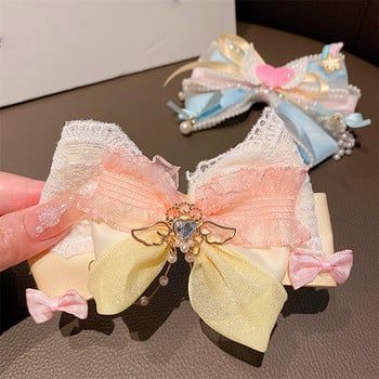 Κορίτσια Sweet Cute Angel Wings Hair Clips φουρκέτα Παιδικά Pearl Hair Clips Hairpin Baby Princess Headdress Αξεσουάρ μαλλιών