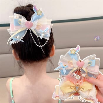 Κορίτσια Sweet Cute Angel Wings Hair Clips φουρκέτα Παιδικά Pearl Hair Clips Hairpin Baby Princess Headdress Αξεσουάρ μαλλιών