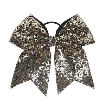 18*19 cm-es lány hajpánt lányoknak szalagos pompomlány haj masni flitter gyöngyökkel Gyerek csokorcsomós lófarok tartó női elasztikus hajnyakkendő