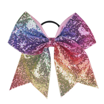 18*19 cm-es lány hajpánt lányoknak szalagos pompomlány haj masni flitter gyöngyökkel Gyerek csokorcsomós lófarok tartó női elasztikus hajnyakkendő