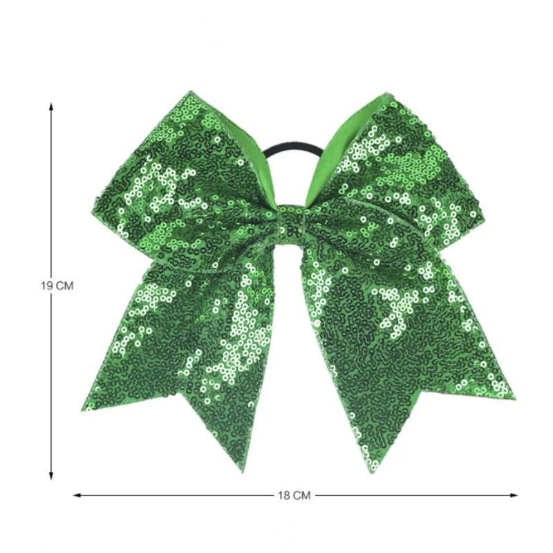 18*19 cm-es lány hajpánt lányoknak szalagos pompomlány haj masni flitter gyöngyökkel Gyerek csokorcsomós lófarok tartó női elasztikus hajnyakkendő