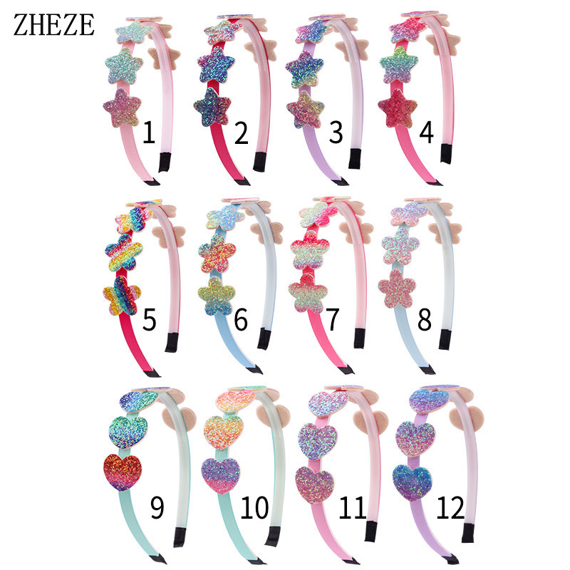 Divatos flitteres bőr hajpánt lányoknak 10 mm-es szalagos hajpánt gyerekeknek hajkiegészítők barkácsolás fejfedők számára