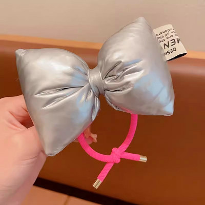 2024 Gyermekek Aranyos bőr masni hajkötelek Divat Egyszerű, egyszínű Princess Scrunchies Hajnyakkendő Lófarok Kötél Hajtartozékok