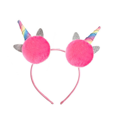 Dječja traka za kosu slatkih boja od lažnog lisičjeg zečjeg krzna Ručno rađena djevojačka traka za kosu slatki jednorog Traka za kosu Ženski modni dodaci