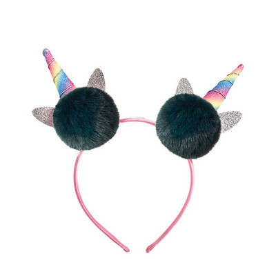 Dječja traka za kosu slatkih boja od lažnog lisičjeg zečjeg krzna Ručno rađena djevojačka traka za kosu slatki jednorog Traka za kosu Ženski modni dodaci