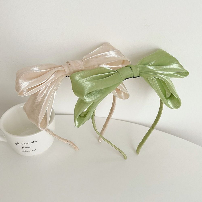 Slatka satenska traka za kosu s velikom mašnom Vrpca Mašna Obruč za kosu Svilene trake za kosu s mašnom Princess ukras za glavu Ženski dodaci za kosu