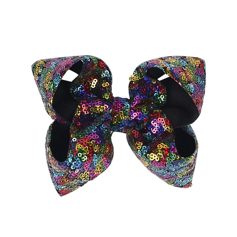 5 hüvelykes, nagy flitterű Grosgrain szalagos haj masniak aligátorkapcsokkal Lányok Gyerekek Barrette Színes Bowknot Hajkiegészítők