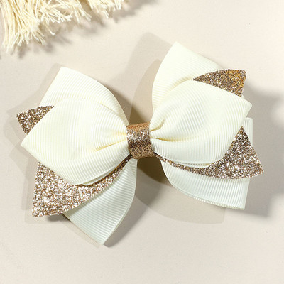 1db Szalagos hajcsíptető gyerekeknek Kétrétegű Lányok Csillogó Hajtűk Babatartók Fejfedők Finom hajtartók Hajkiegészítők