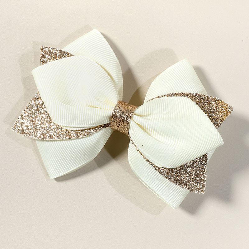 1db Szalagos hajcsíptető gyerekeknek Kétrétegű Lányok Csillogó Hajtűk Babatartók Fejfedők Finom hajtartók Hajkiegészítők