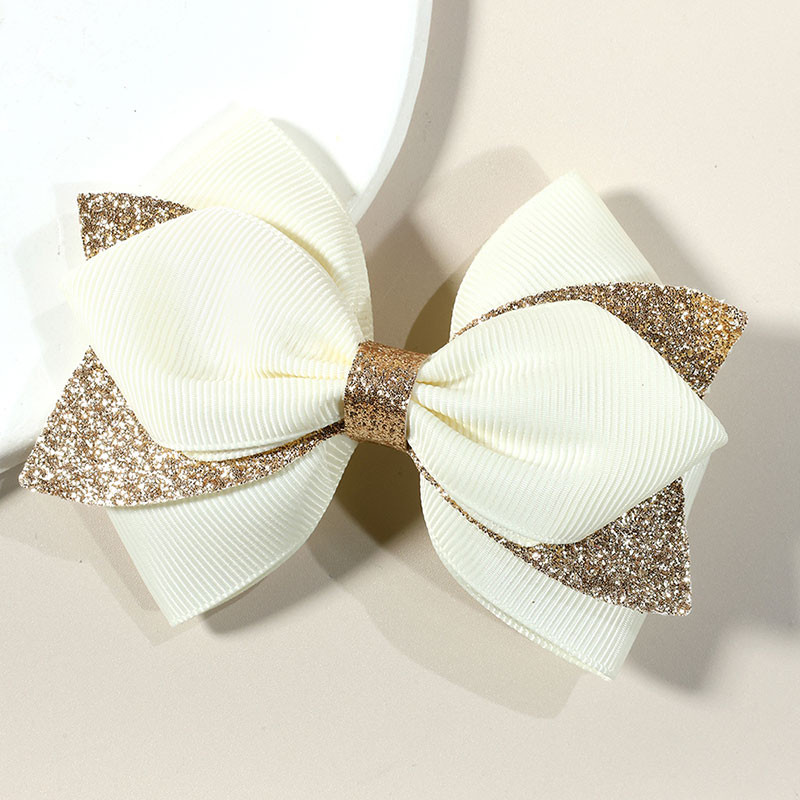 1db Szalagos hajcsíptető gyerekeknek Kétrétegű Lányok Csillogó Hajtűk Babatartók Fejfedők Finom hajtartók Hajkiegészítők