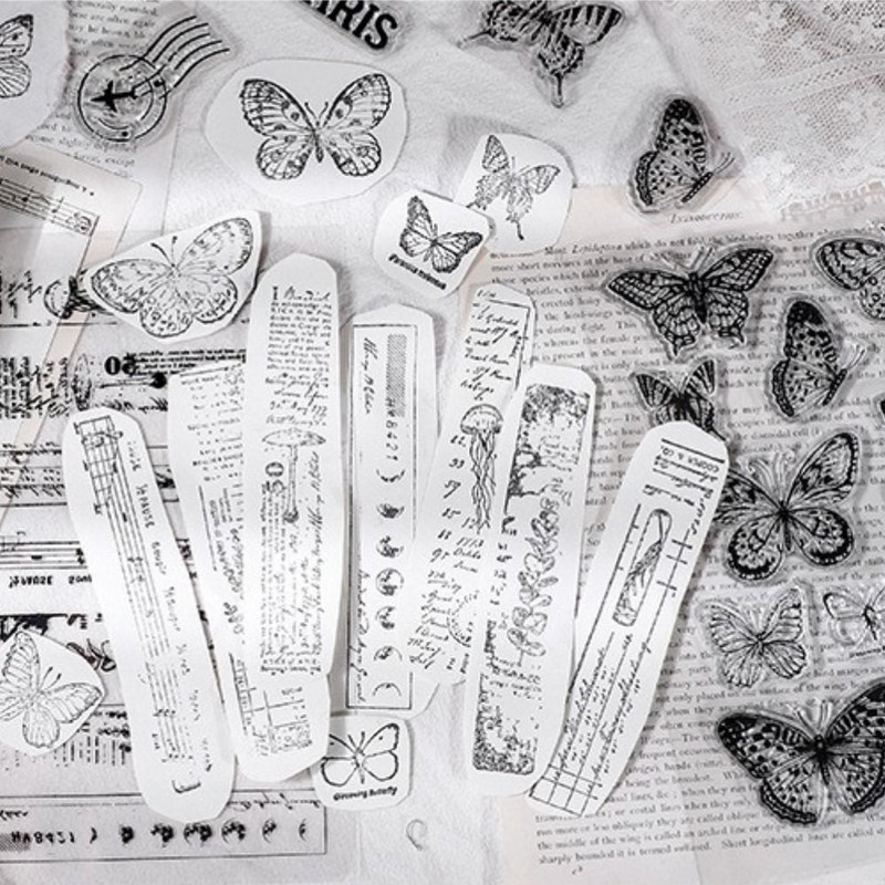 Rechizite Scrapbooking Fluture Ștampila din silicon transparent Decorare album de însemnări DIY Jurnal Albume Sigilii în relief Ștampila