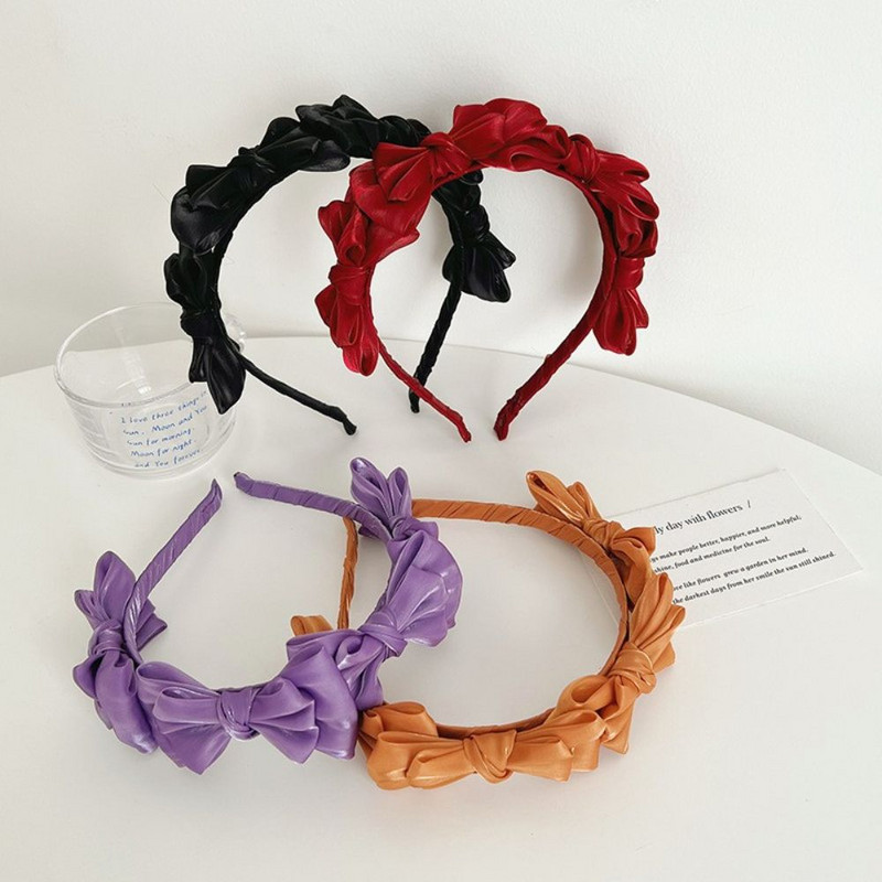 Temperamen fejfedők hajkiegészítők tavaszi nyár hálós selyem hajpánt koreai stílusú hajpánt női fejpánt masni tündér hajkarika