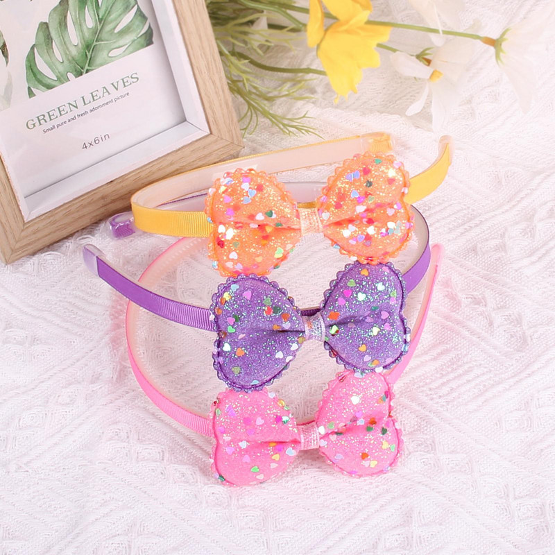 Divat csillogó csokornyakkendő fejpánt lányoknak Kpop pöttyök műanyag kendő színes masnicsomó hajpánt gyerekeknek születésnapi parti haj kiegészítők