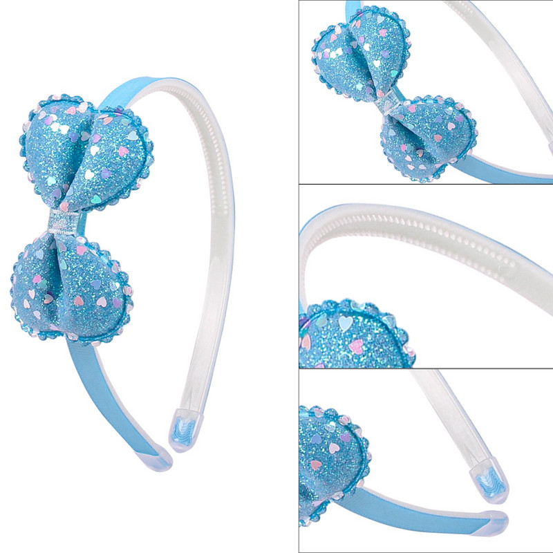 Divat csillogó csokornyakkendő fejpánt lányoknak Kpop pöttyök műanyag kendő színes masnicsomó hajpánt gyerekeknek születésnapi parti haj kiegészítők