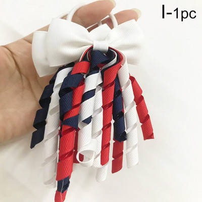 Aranyos masnik Elasztikus Gyermekek Gumiszalag Hajkiegészítők Divat lányok Bojt hajkötők Göndör Grosgrain szalag lófarok tartók