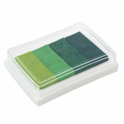 2X Inkpad Craft Multi Gradient Green 4 värvi tinditemplipadja õlipõhine