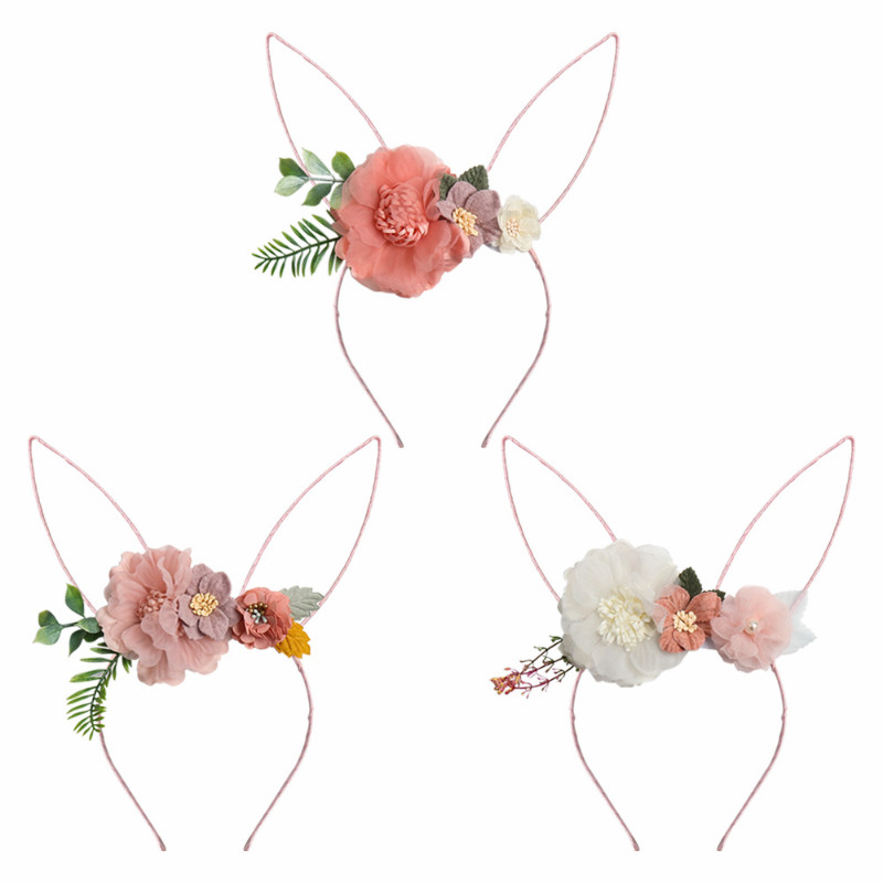 Hamis virág hajpántok lányoknak Boutique mesterséges organza virágos fejpánt Princess Party fejfedők gyerekeknek hajkiegészítők