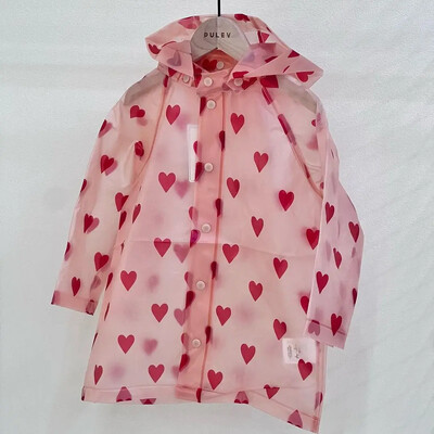 Lányok esőkabát KS vadonatúj kisgyermek fiú ruhák vízálló állat cseresznye mintás csecsemő baba dzseki divat gyerekek eső öltöny