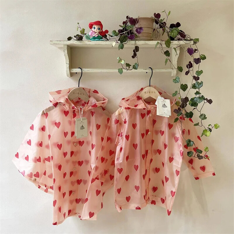 Lányok esőkabát KS vadonatúj kisgyermek fiú ruhák vízálló állat cseresznye mintás csecsemő baba dzseki divat gyerekek eső öltöny