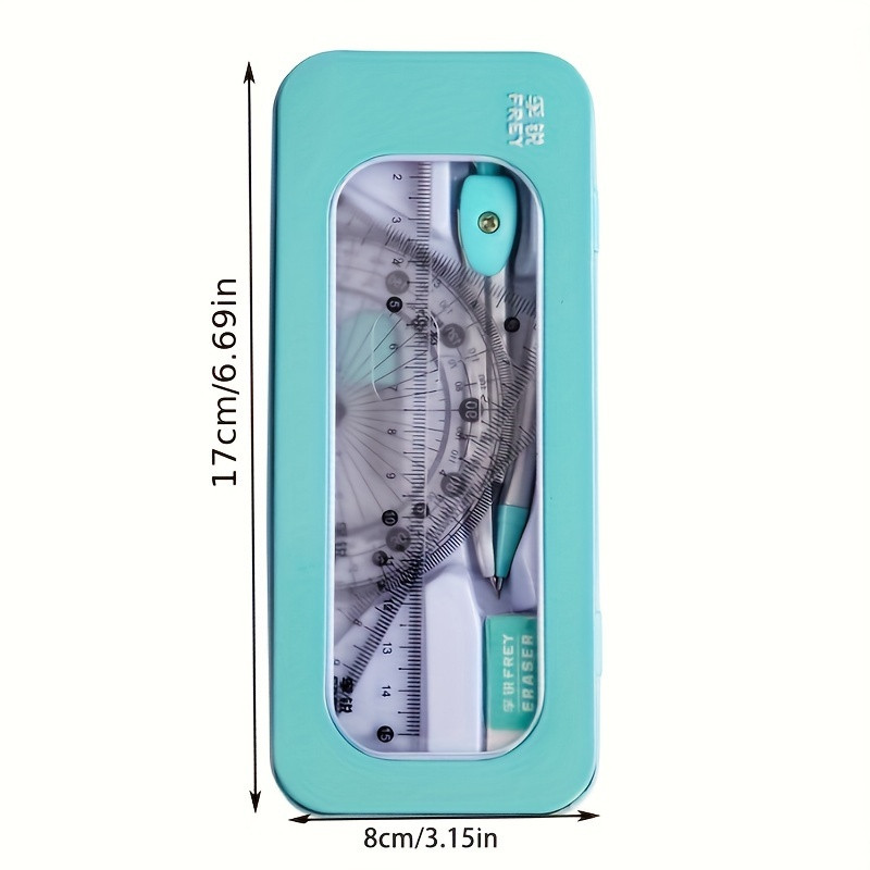 7 db/készlet Vonalzó Iránytű Ceruzakészlet Geometria Matematika Diákrajzoló Irodaszerek Matematikai fiúknak lányoknak ajándék Kawaii iskolai kellékek