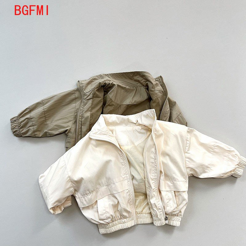 Koreai Gyermekruházat Őszi 2-9Y tavaszi kabát fiúk vékony kabát baba lány napvédő kabátok gyerek dzsekik lányoknak