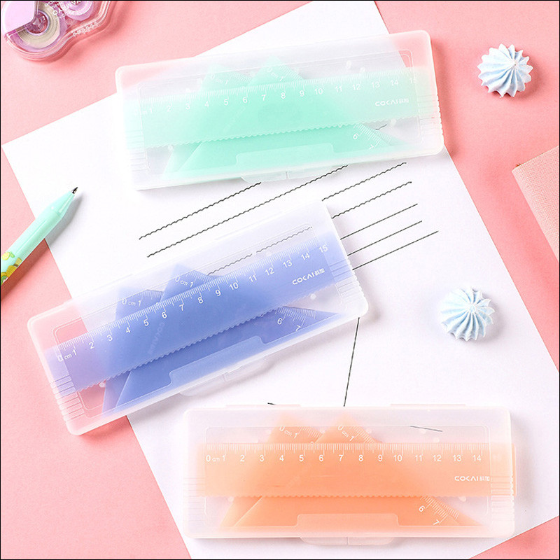 4 buc/set set de rigle plastic geometrie matematică desen busolă papetărie rigle matematice pentru elev de școală