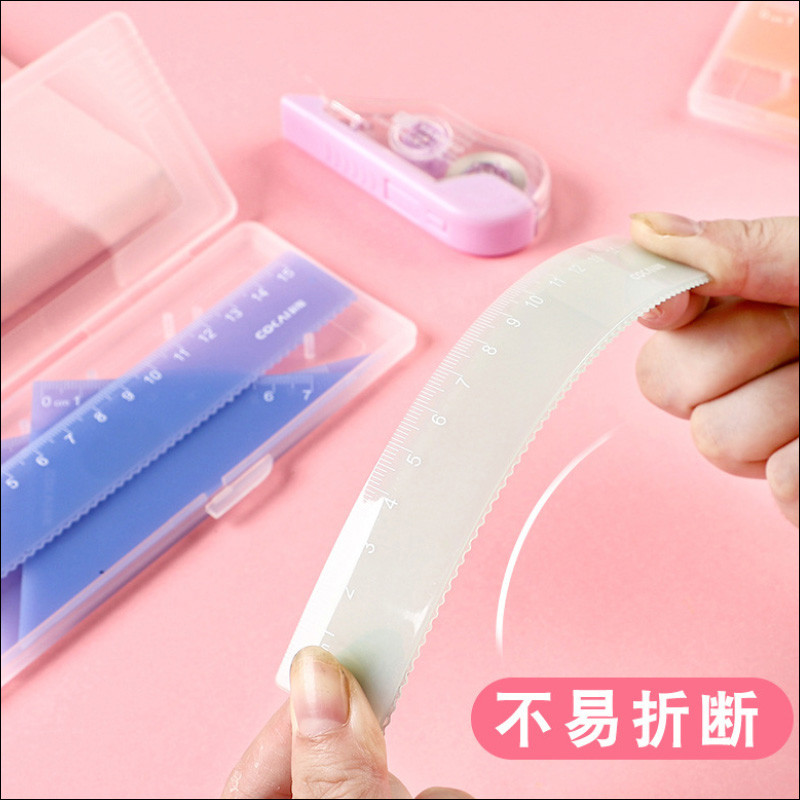 4 buc/set set de rigle plastic geometrie matematică desen busolă papetărie rigle matematice pentru elev de școală