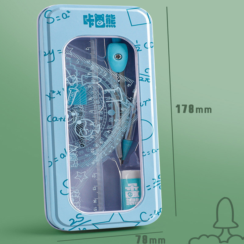 8PCS set za crtanje, šestar, ravnalo, alati za učenje, matematički pribor, matematički set za crtanje za studente, pribor za crtanje