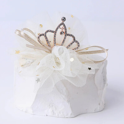 Új, kézzel készített puha hálós hajkorona lányoknak gyöngyház édes hajkapcsok Princess koreai hajtűk hajfogók Barrettes gyerek hajkiegészítők