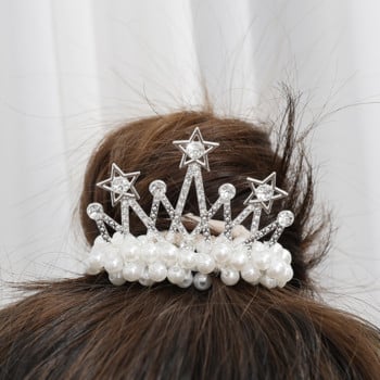 New Fashion Pearl Crown Princess Hair Ring Cute Παιδικά Ελαστικά Κορδόνια Μαλλιών Παιδικά Μαλλιά Γραβάτες Κορίτσια Αξεσουάρ μαλλιών Μωρό