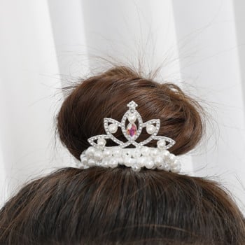 New Fashion Pearl Crown Princess Hair Ring Cute Παιδικά Ελαστικά Κορδόνια Μαλλιών Παιδικά Μαλλιά Γραβάτες Κορίτσια Αξεσουάρ μαλλιών Μωρό