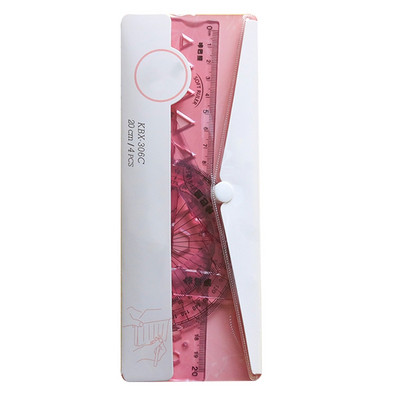 4 db matematikai geometriai készlet hullámegyenes vonalzóval, háromszög vonalzókkal matematikai rajzolóeszközzel tanár tinik matematikaóráinak