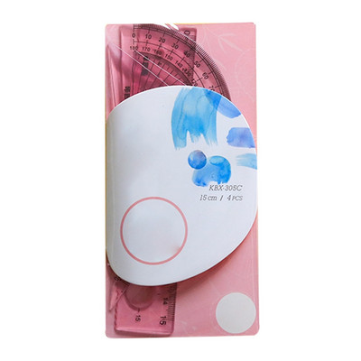 4 db matematikai geometriai készlet hullámegyenes vonalzóval, háromszög vonalzókkal matematikai rajzolóeszközzel tanár tinik matematikaóráinak