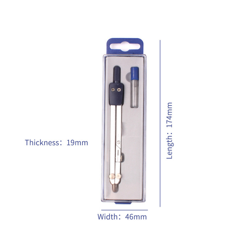 Iránytűk, nagy pontosságú, professzionális fém iránytű rajzkészlet ceruzával ellátott iskolai iránytű rajzkészlettel, gyors szállítás