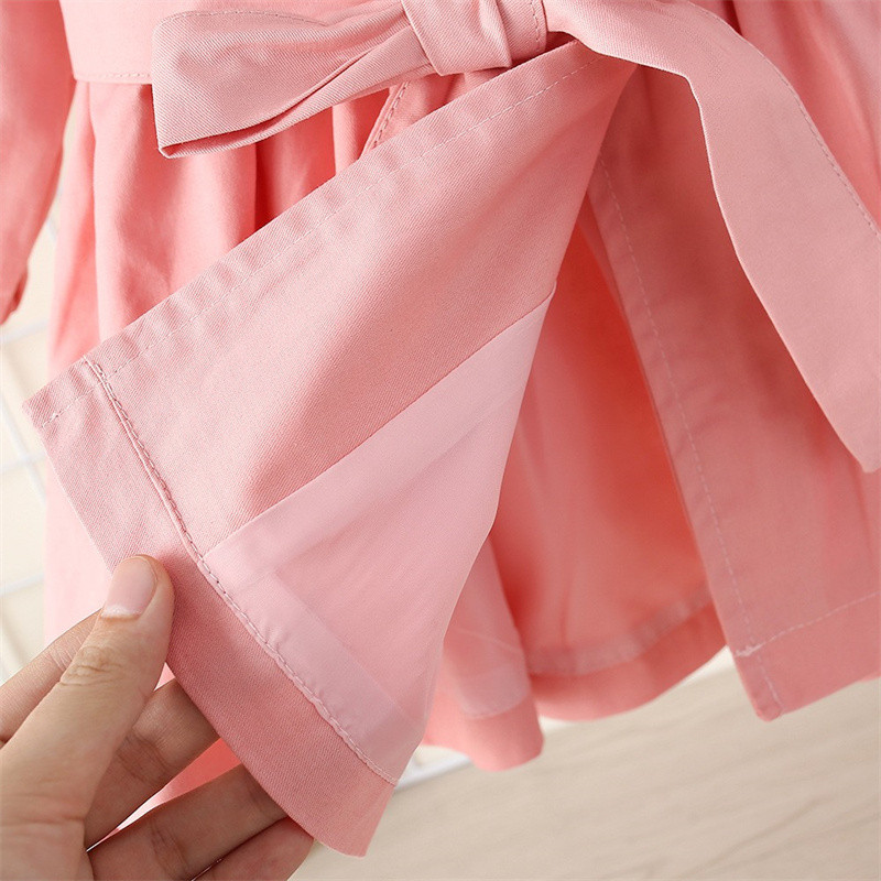 Divatos kabát Anglia stílusú dzseki lányoknak baba divat aranyos lehúzható gallér gyerekeknek hosszú széldzseki alkalmi felsőruházat 0-4 éves korig