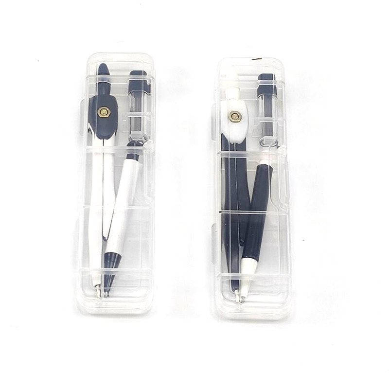 Iskolai felszerelések iránytűk ceruzával, csavaros rajzeszközzel matematikai vonalzó fekete aranyos kawaii