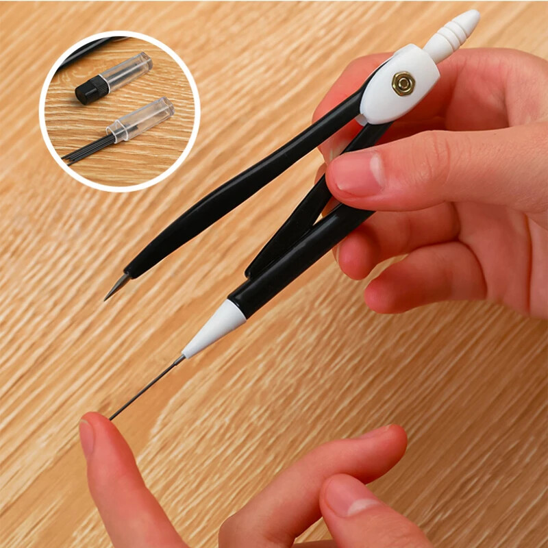 Rozsdamentes acél rajziránytű matematikai geometriai eszközök körökhöz Iskolai kellékek Diákírószerek