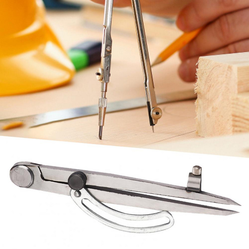 Profesionāls oglekļa tērauda spārnu kompass, izturīga konstrukcija, kokapstrādes apļa ražotājs, 6 collas