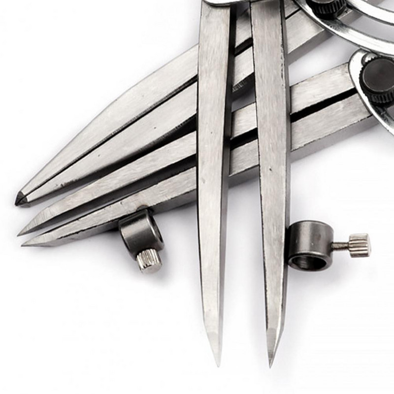 Profesionāls oglekļa tērauda spārnu kompass, izturīga konstrukcija, kokapstrādes apļa ražotājs, 6 collas