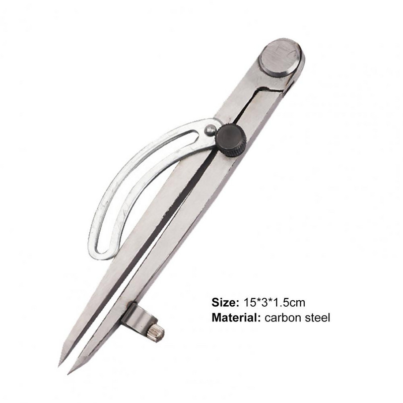 Profesionāls oglekļa tērauda spārnu kompass, izturīga konstrukcija, kokapstrādes apļa ražotājs, 6 collas