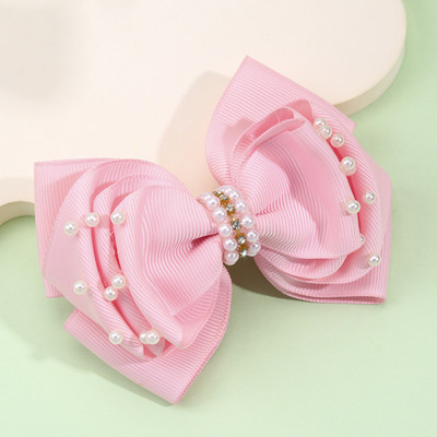 Sweet Pearl Juukseklambrid Boutique Roosa Rhinestone Bowknot Juuksenõelad Tüdrukutele Juuste kujundamise Tööriistad Peakatted Laste Juuste Aksessuaarid