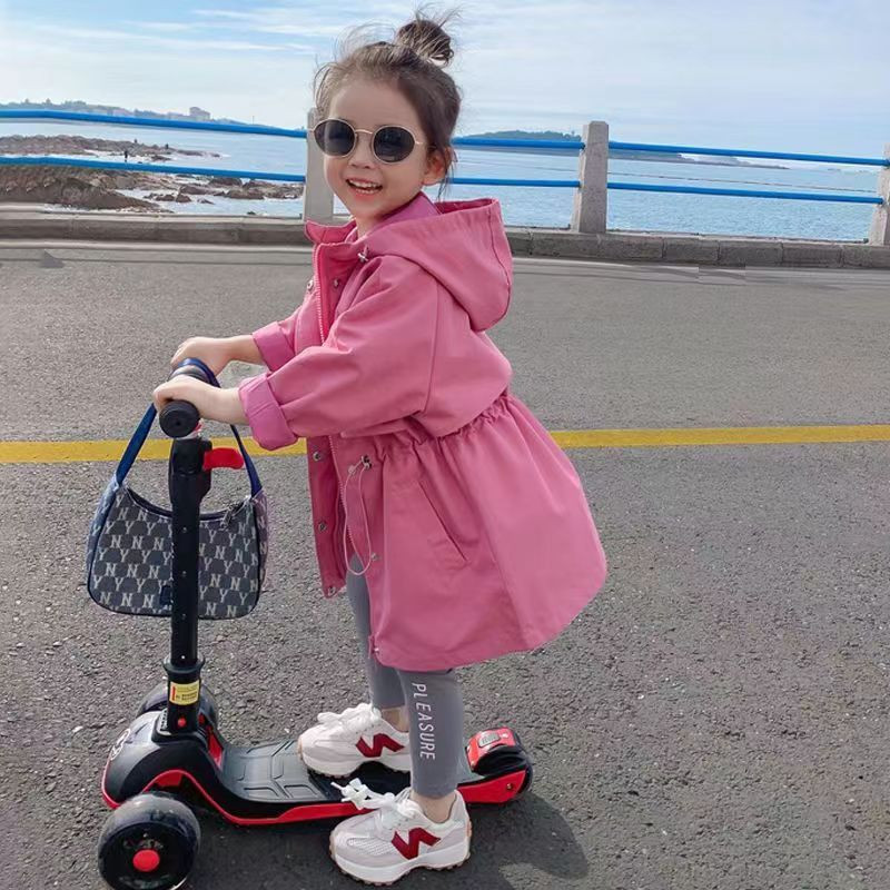 Nova jesenska odjeća za djevojčice Nova dječja korejska verzija jakne vjetrovke Dječji kaput u stranom stilu Suknja 2 4 6 8T 2023