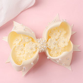 Kawaii ukosnice s mašnom za djevojčice Čipkasti cvijet Leptir kopča za kosu Nova čipkana biserna mašna za kosu Štipaljke za kosu Butik pokrivala za kosu Alati za oblikovanje kose