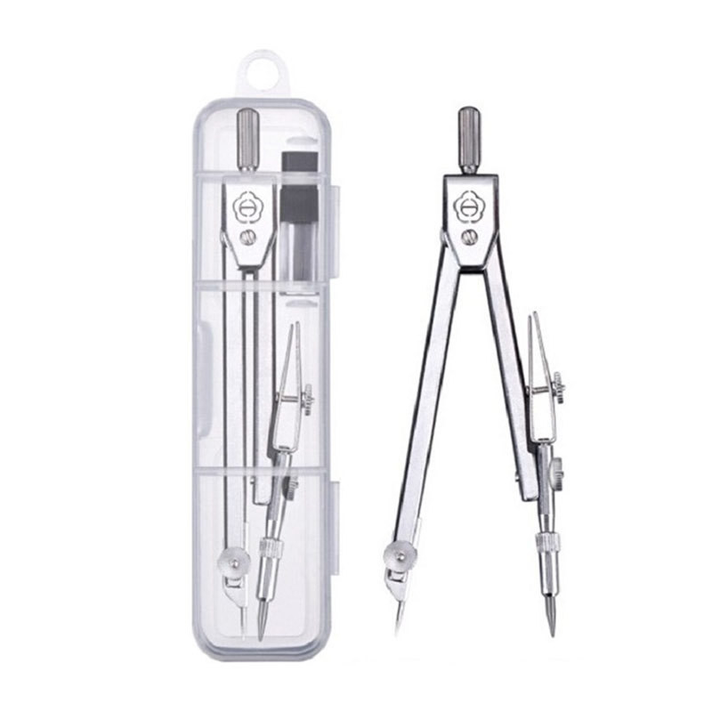 1 tk hõbedane metallist kompass kirjatarvete värvimise tööriistade kompassid töötajatele, kes joonistavad kompasse ringjoonistuskompass