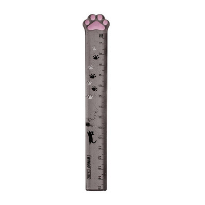 1 τεμ Lytwtw`s Cute Kitty Cat Paw Straight Ruler Kawaii Stationery Funny Drawing Drawing Korean Office School Measuring Drawing
