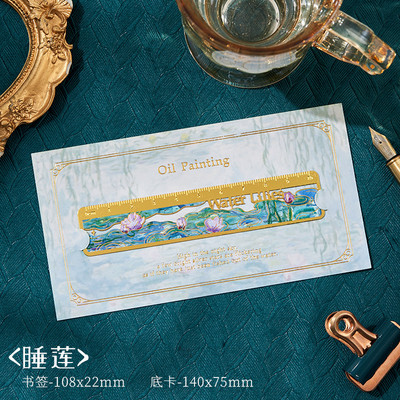 Kiváló olajfestmény vonalzók Kreatív napraforgó lótusz fém vonalzók könyvjelzők mérőeszközök rajzeszközök diák írószerek